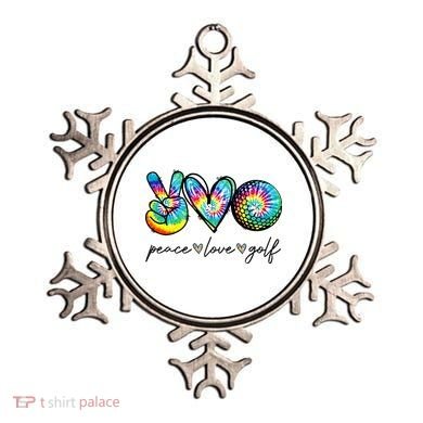 Peace Love Golf Tie Dye Cute Golf Lovers Ornament