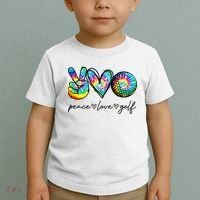 Peace Love Golf Tie Dye Cute Golf Lovers Toddler T-Shirt thumb 2