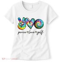 Peace Love Golf Tie Dye Cute Golf Lovers Women's T-Shirt thumb 0