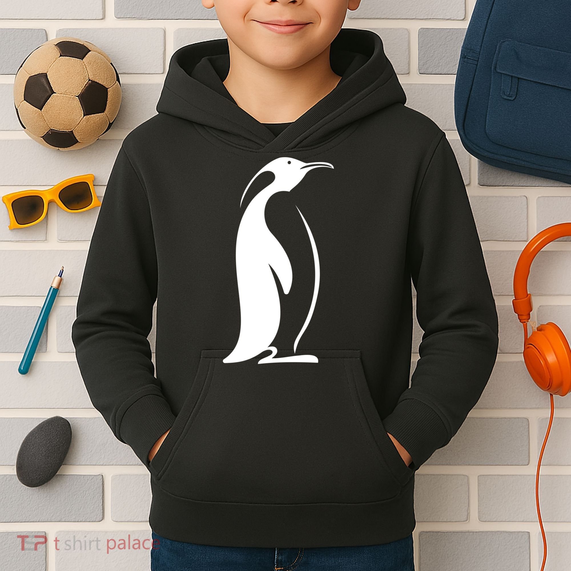 Penguin Logo Gift Kids Hoodie