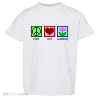 Peace Love Gardening Toddler T-Shirt thumb 0