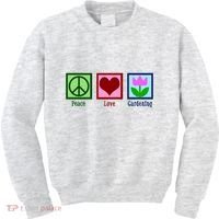 Peace Love Gardening Kids Sweatshirt thumb 0