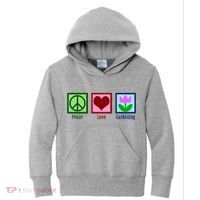 Peace Love Gardening Kids Hoodie thumb 0