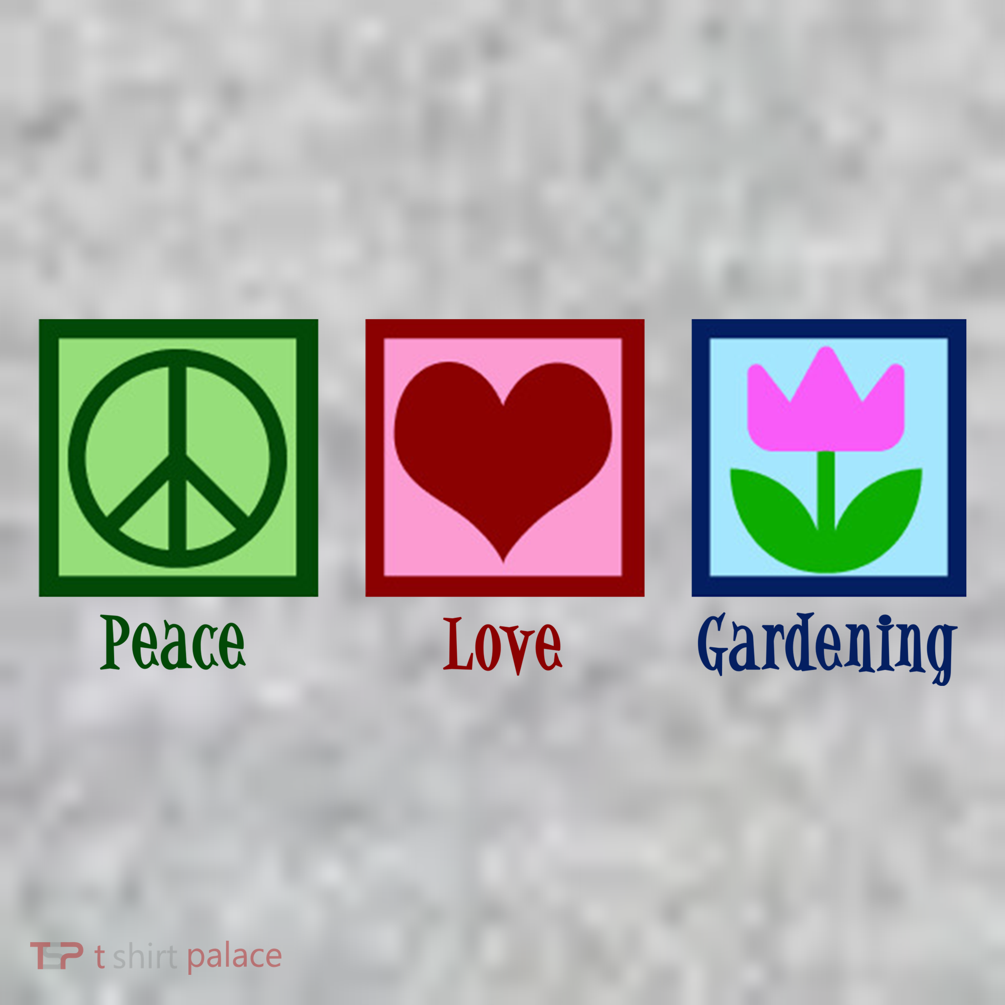 Peace Love Gardening Kids T-Shirt