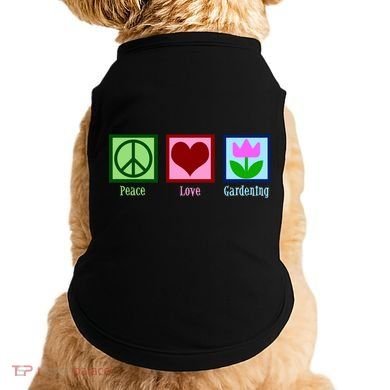 Peace Love Gardening Doggie Tank