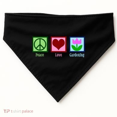 Peace Love Gardening USA-Made Doggie Bandana
