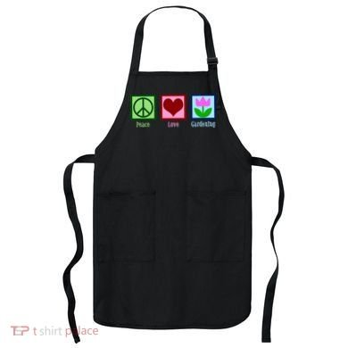 Peace Love Gardening Apron
