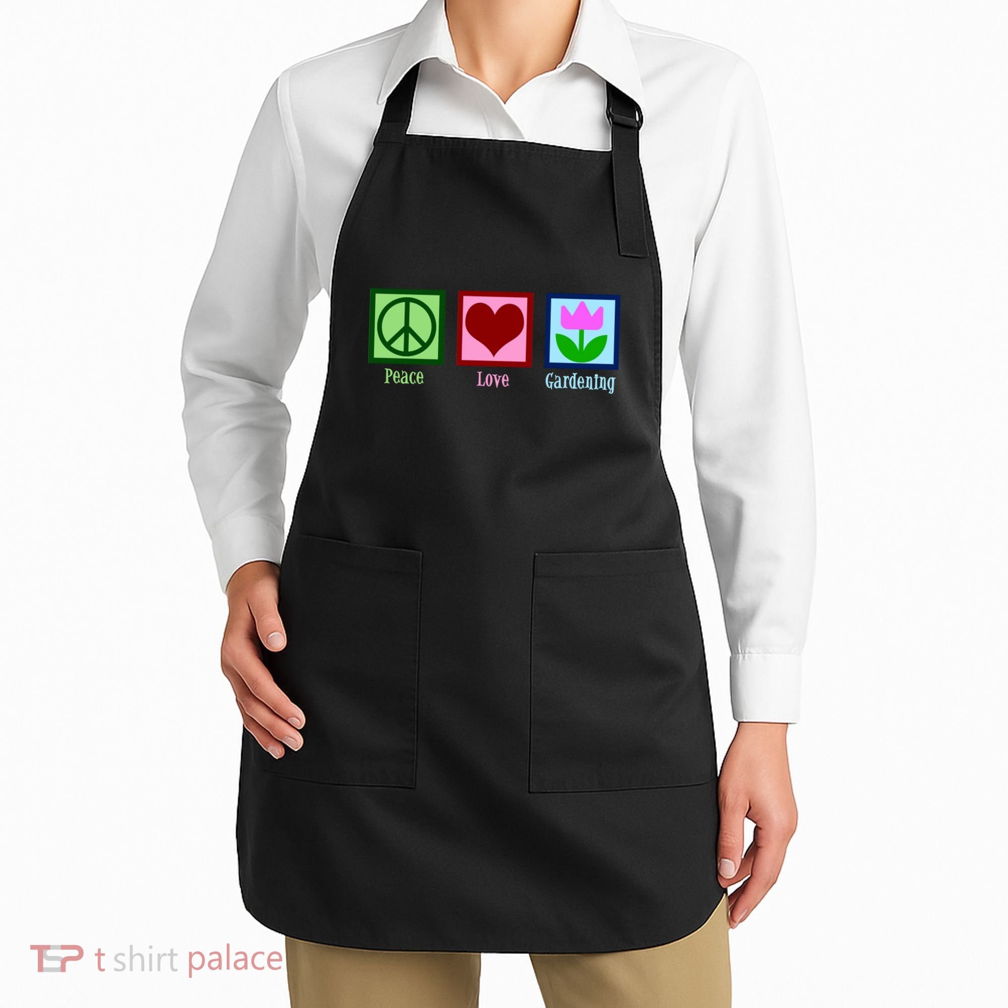 Peace Love Gardening Apron