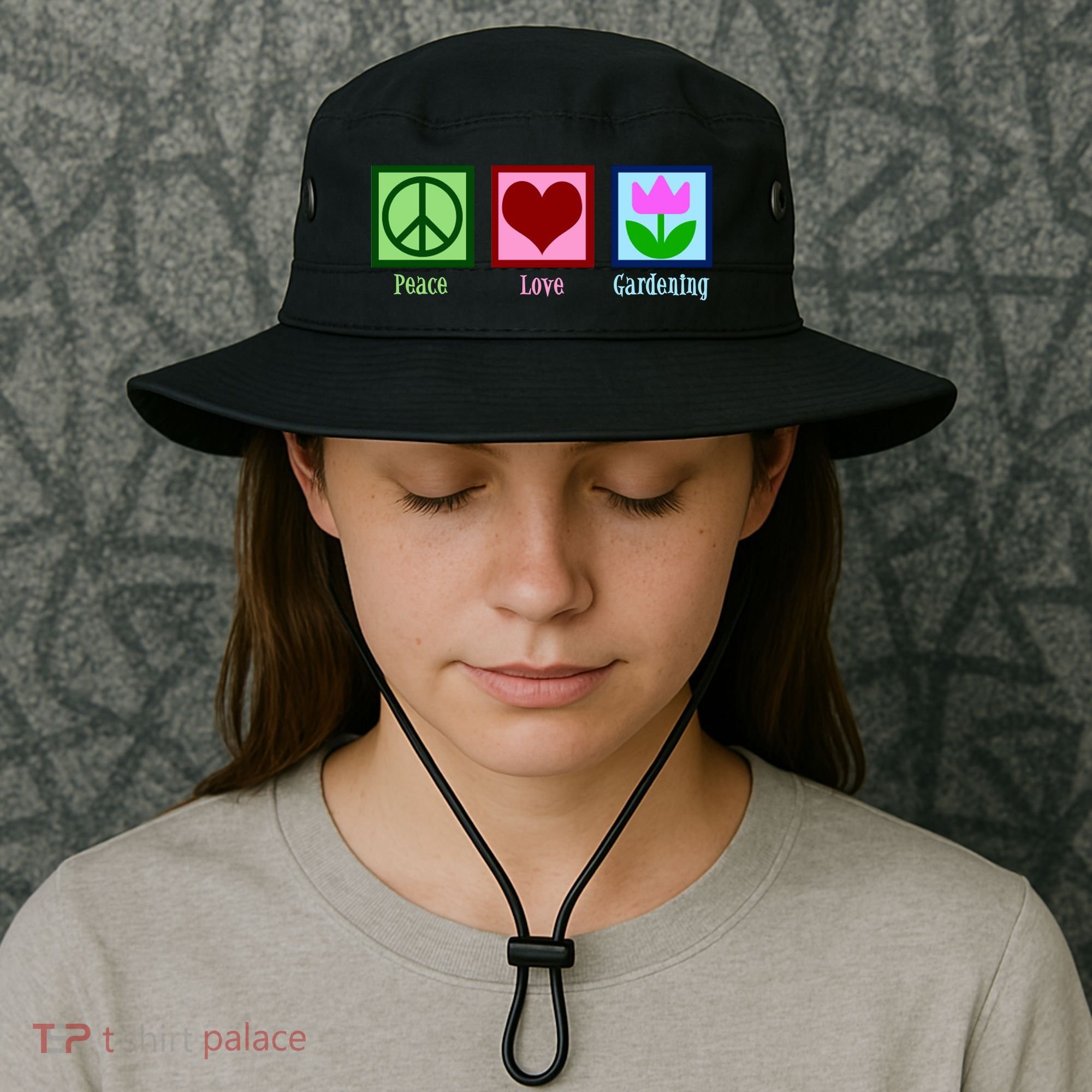 Peace Love Gardening Bucket Hat