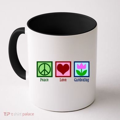 Peace Love Gardening Coffee Mug
