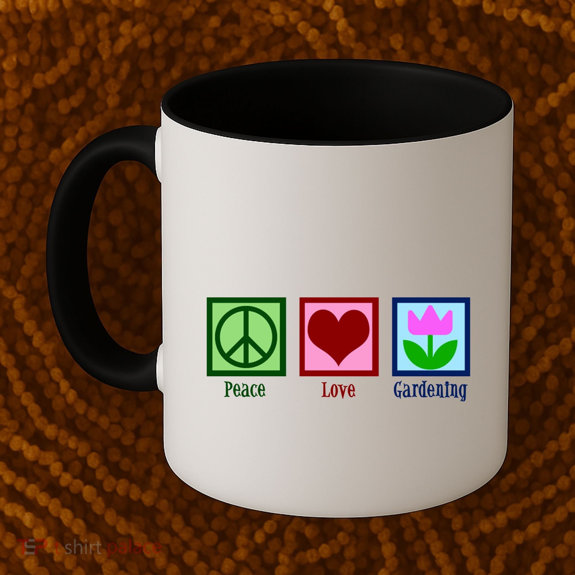 Peace Love Gardening Coffee Mug