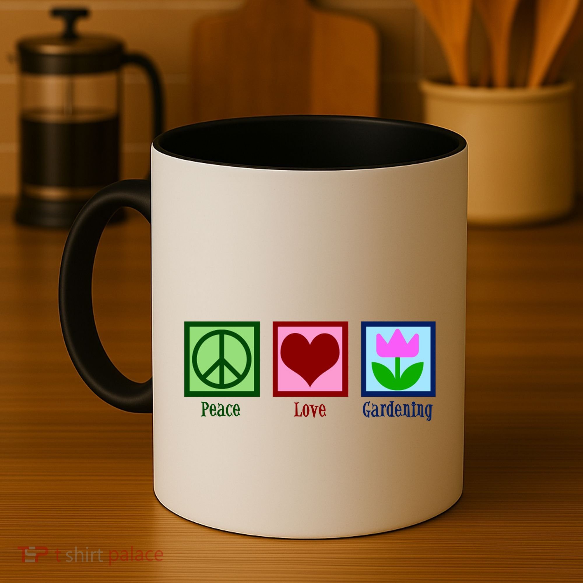 Peace Love Gardening Coffee Mug