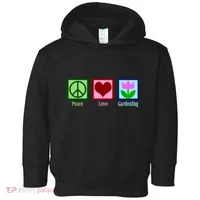 Peace Love Gardening Toddler Hoodie thumb 0