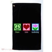 Peace Love Gardening Golf Towel thumb 0