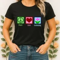 Peace Love Gardening Women's T-Shirt thumb 2