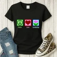 Peace Love Gardening Women's T-Shirt thumb 3