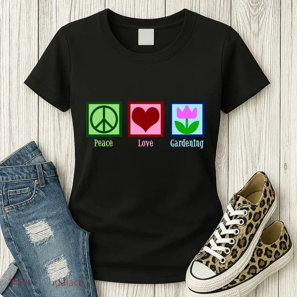 Peace Love Gardening Women's T-Shirt
