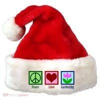 Peace Love Gardening Santa Hat thumb 0