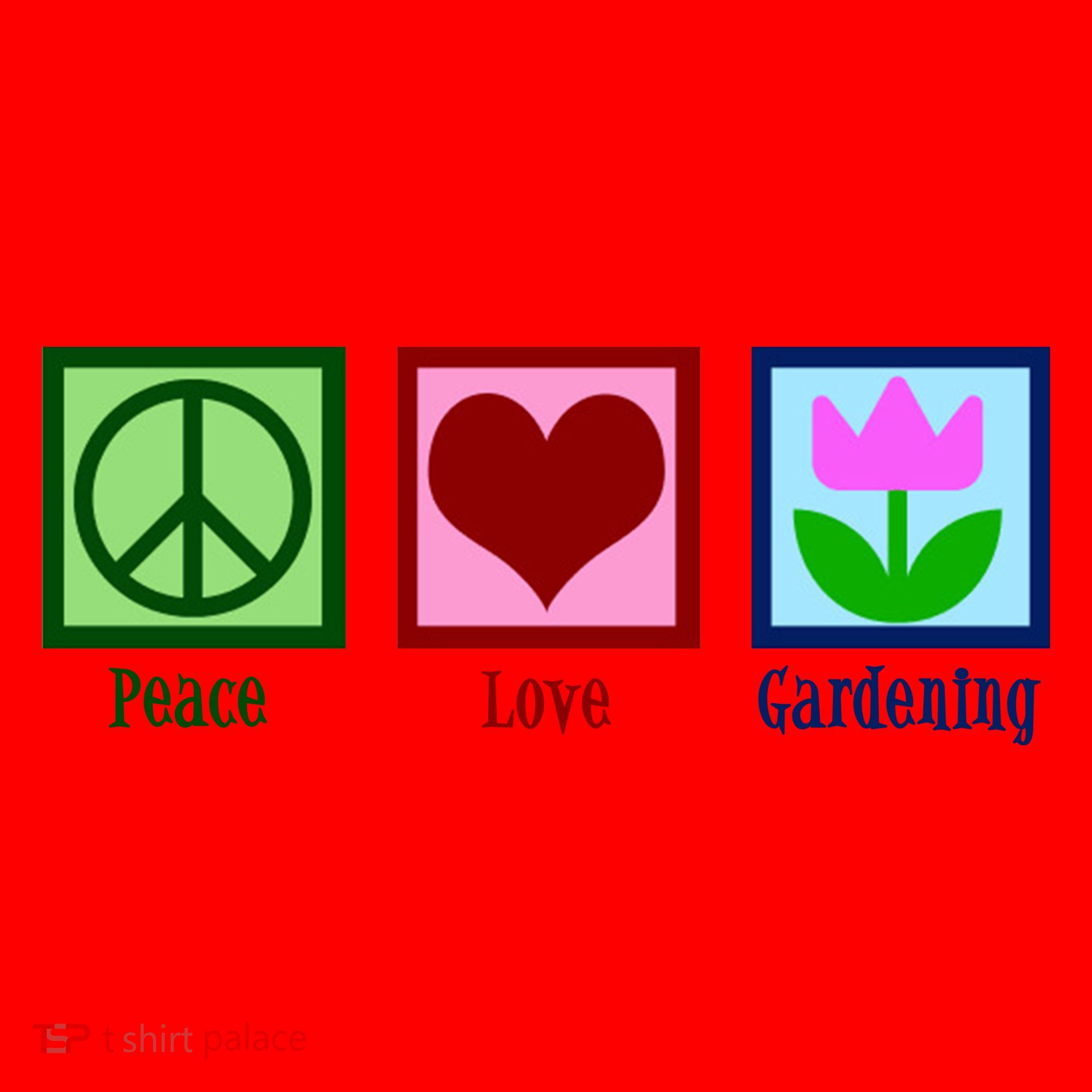 Peace Love Gardening Santa Hat
