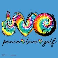 Peace Love Golf Funny Tie Dye Golf Lovers Tie Dye Hoodie thumb 2