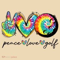 Peace Love Golf Funny Tie Dye Golf Lovers Tote Bag thumb 4