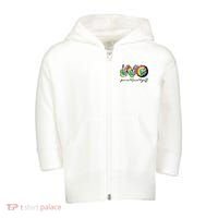 Peace Love Golf Funny Tie Dye Golf Lovers Toddler Zip Fleece Hoodie thumb 0