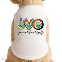 Peace Love Golf Funny Tie Dye Golf Lovers Doggie Tank thumb 0