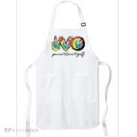 Peace Love Golf Funny Tie Dye Golf Lovers Apron thumb 0