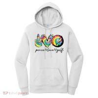 Peace Love Golf Funny Tie Dye Golf Lovers Women's Hoodie thumb 0