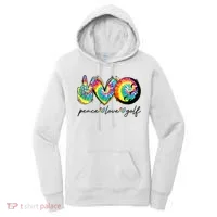 Peace Love Golf Funny Tie Dye Golf Lovers Women's Hoodie thumb 0