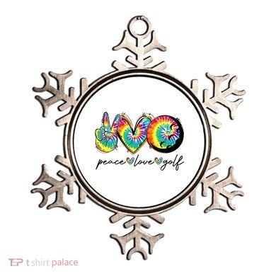 Peace Love Golf Funny Tie Dye Golf Lovers Ornament