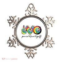 Peace Love Golf Funny Tie Dye Golf Lovers Ornament thumb 0