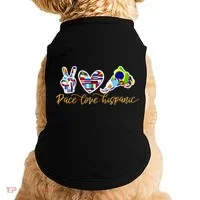 Peace Love Hispanic Heritage Month Doggie Tank thumb 0