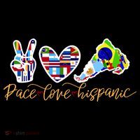 Peace Love Hispanic Heritage Month T-Shirt thumb 7