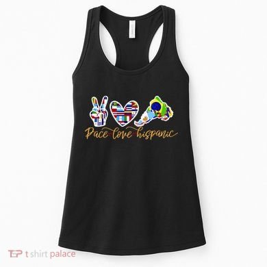 Peace Love Hispanic Heritage Month Women's Tank Top