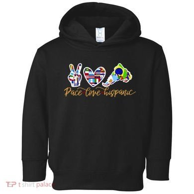 Peace Love Hispanic Heritage Month Toddler Hoodie