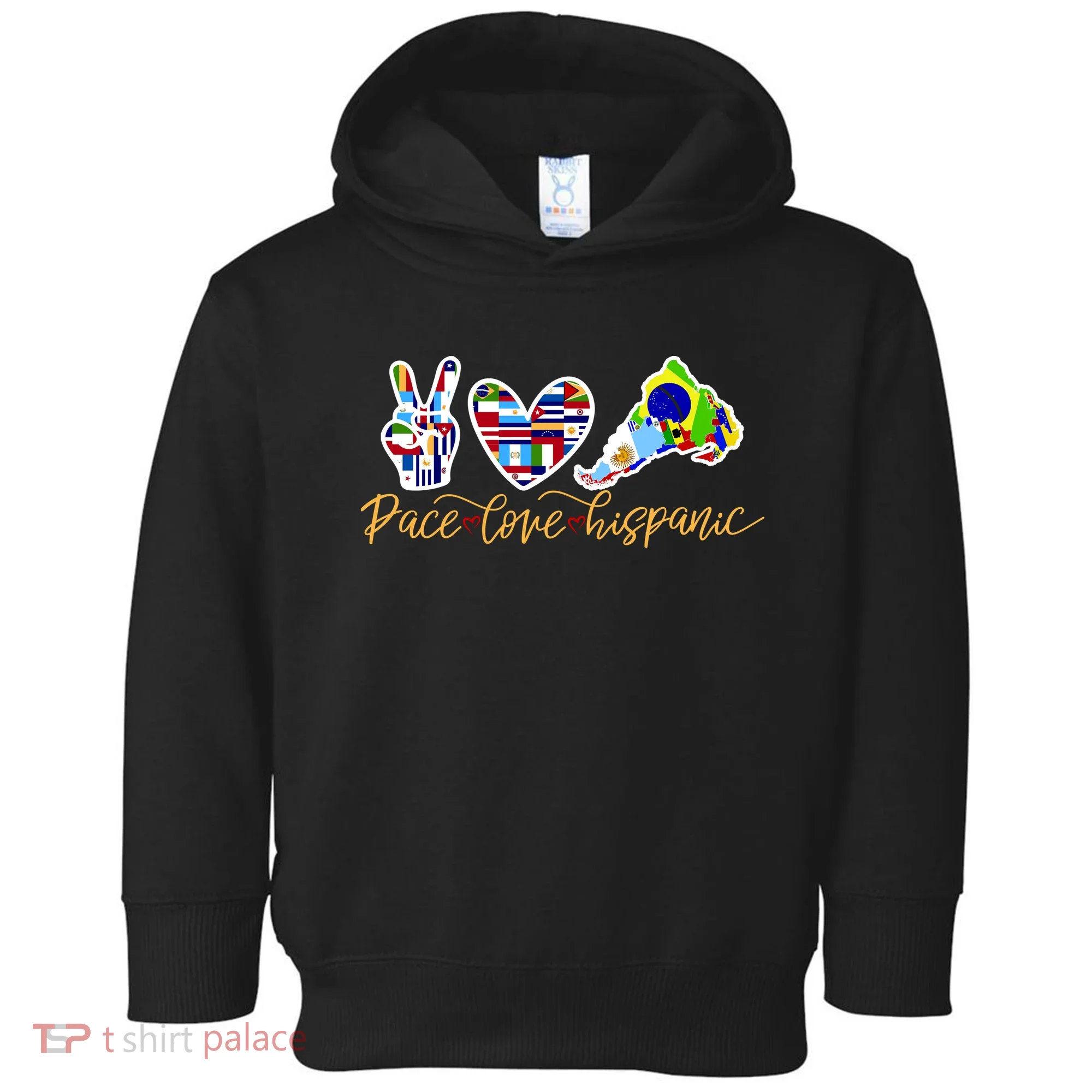 Peace Love Hispanic Heritage Month Toddler Hoodie