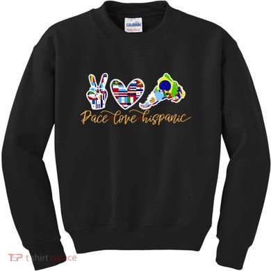 Peace Love Hispanic Heritage Month Kids Sweatshirt
