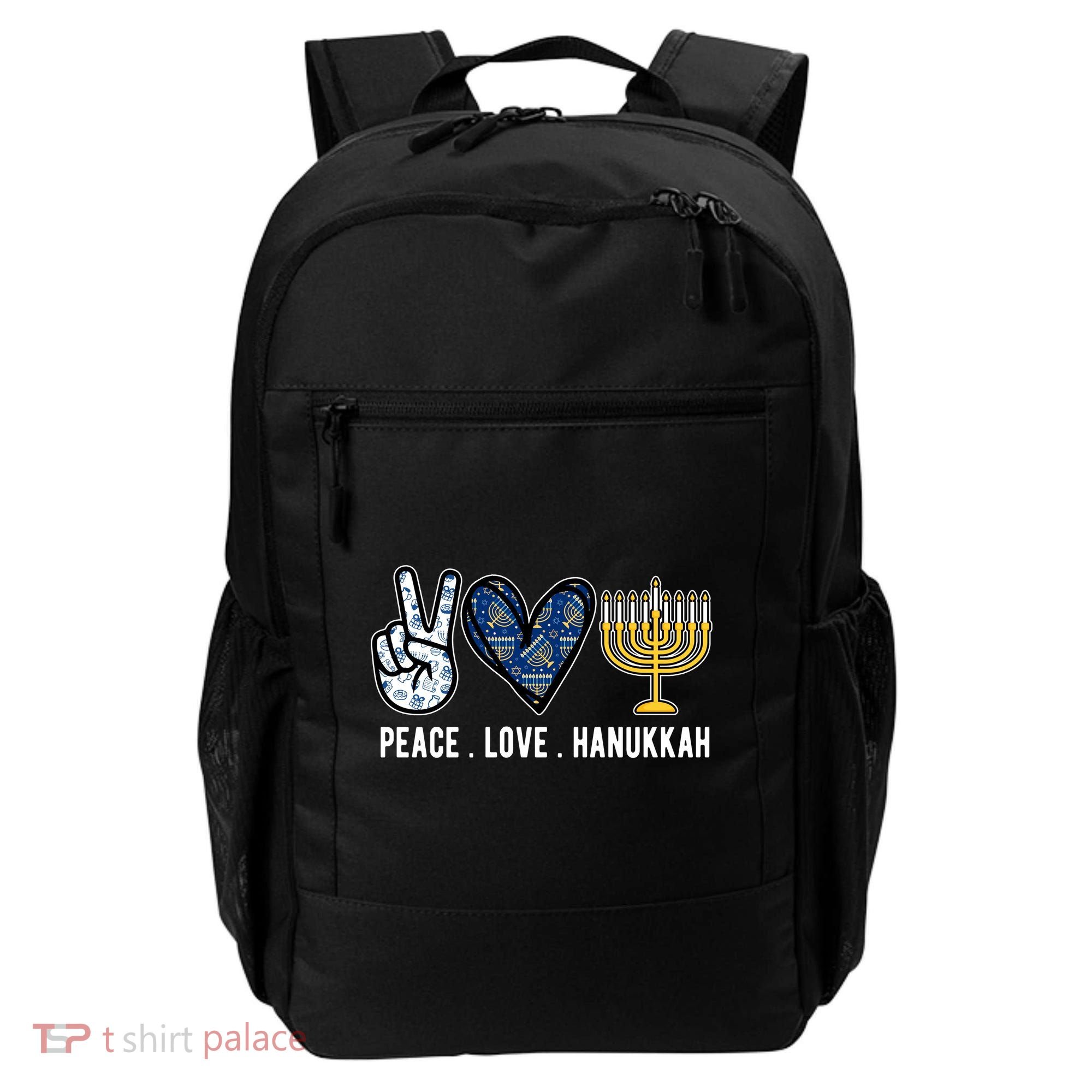 Peace Love Hanukkah Jewish Holiday Gift Backpack