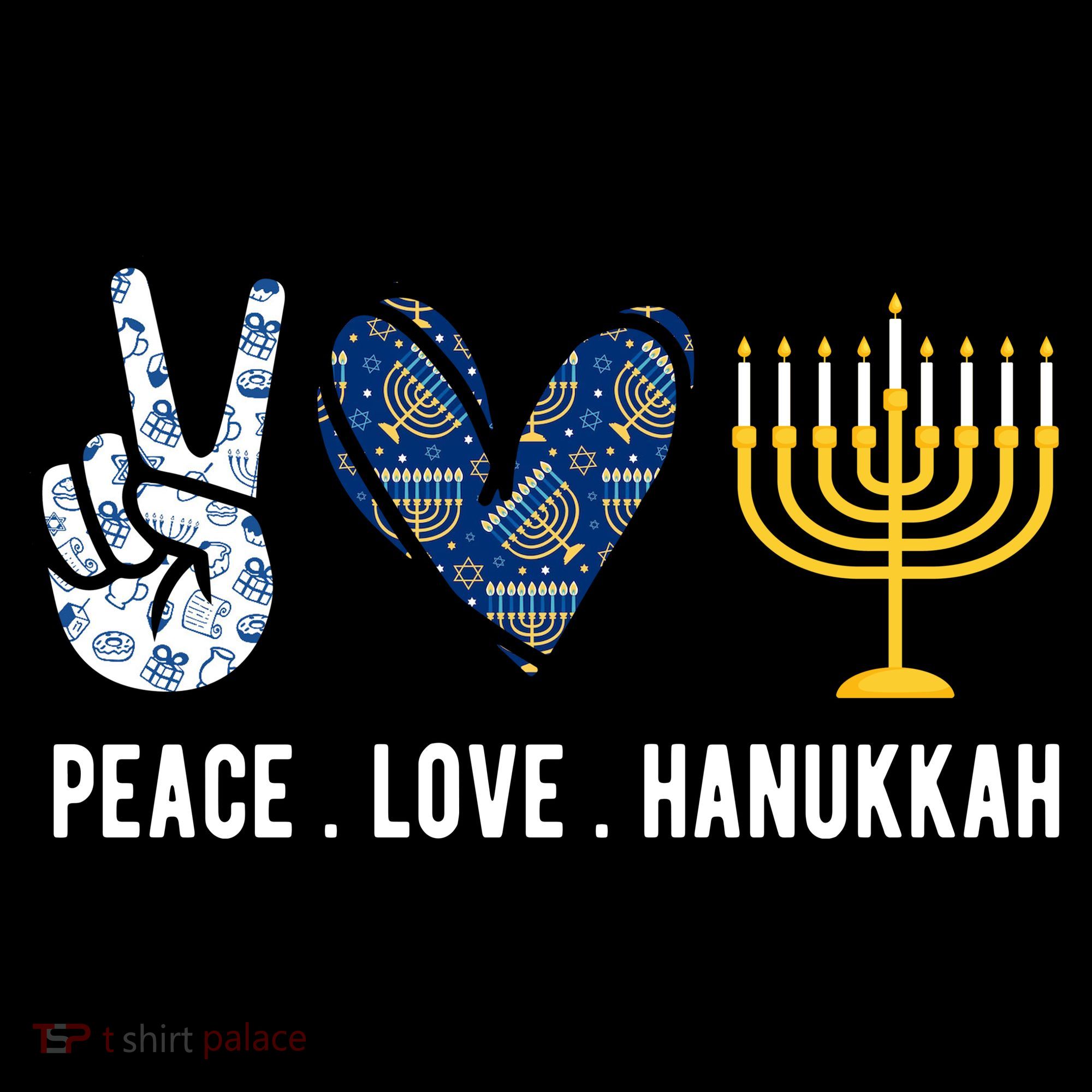 Peace Love Hanukkah Jewish Holiday Gift Coffee Mug