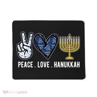 Peace Love Hanukkah Jewish Holiday Gift Mousepad thumb 0