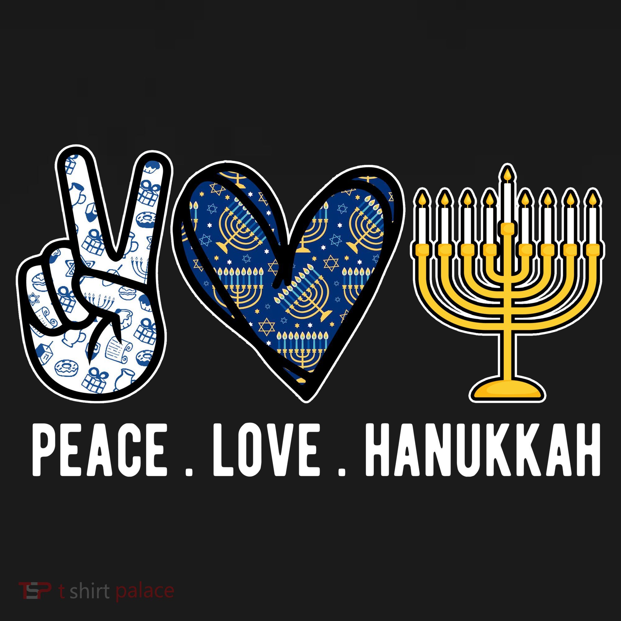 Peace Love Hanukkah Jewish Holiday Gift Mousepad