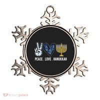 Peace Love Hanukkah Jewish Holiday Gift Ornament thumb 0