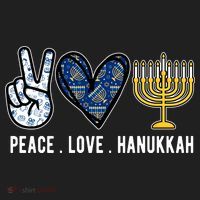 Peace Love Hanukkah Jewish Holiday Gift Hat thumb 2