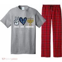 Peace Love Hanukkah Jewish Holiday Gift Pajama Set thumb 0