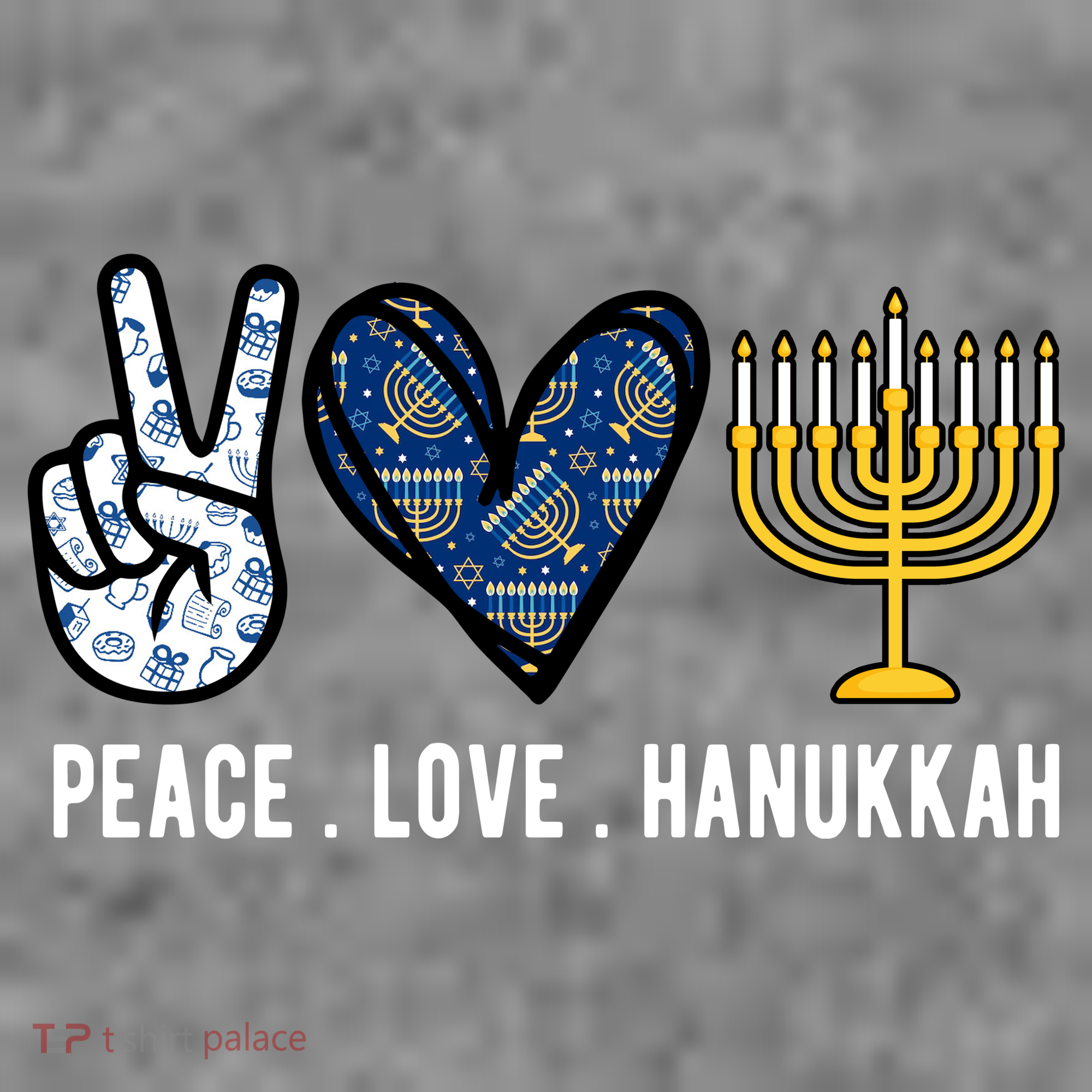 Peace Love Hanukkah Jewish Holiday Gift Women's Hoodie