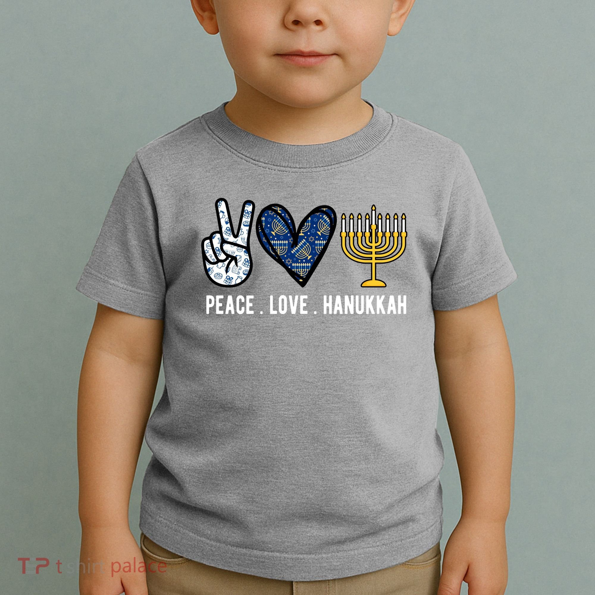 Peace Love Hanukkah Jewish Holiday Gift Toddler T-Shirt
