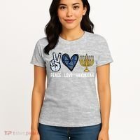 Peace Love Hanukkah Jewish Holiday Gift Women's T-Shirt thumb 4