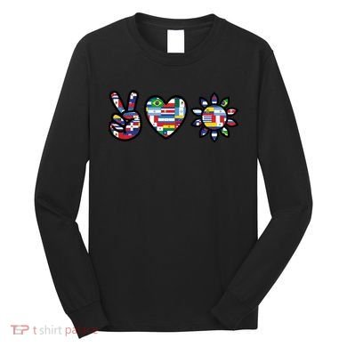 Peace Love Hispanic Heritage Month Long Sleeve Shirt
