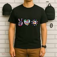 Peace Love Hispanic Heritage Month T-Shirt thumb 6